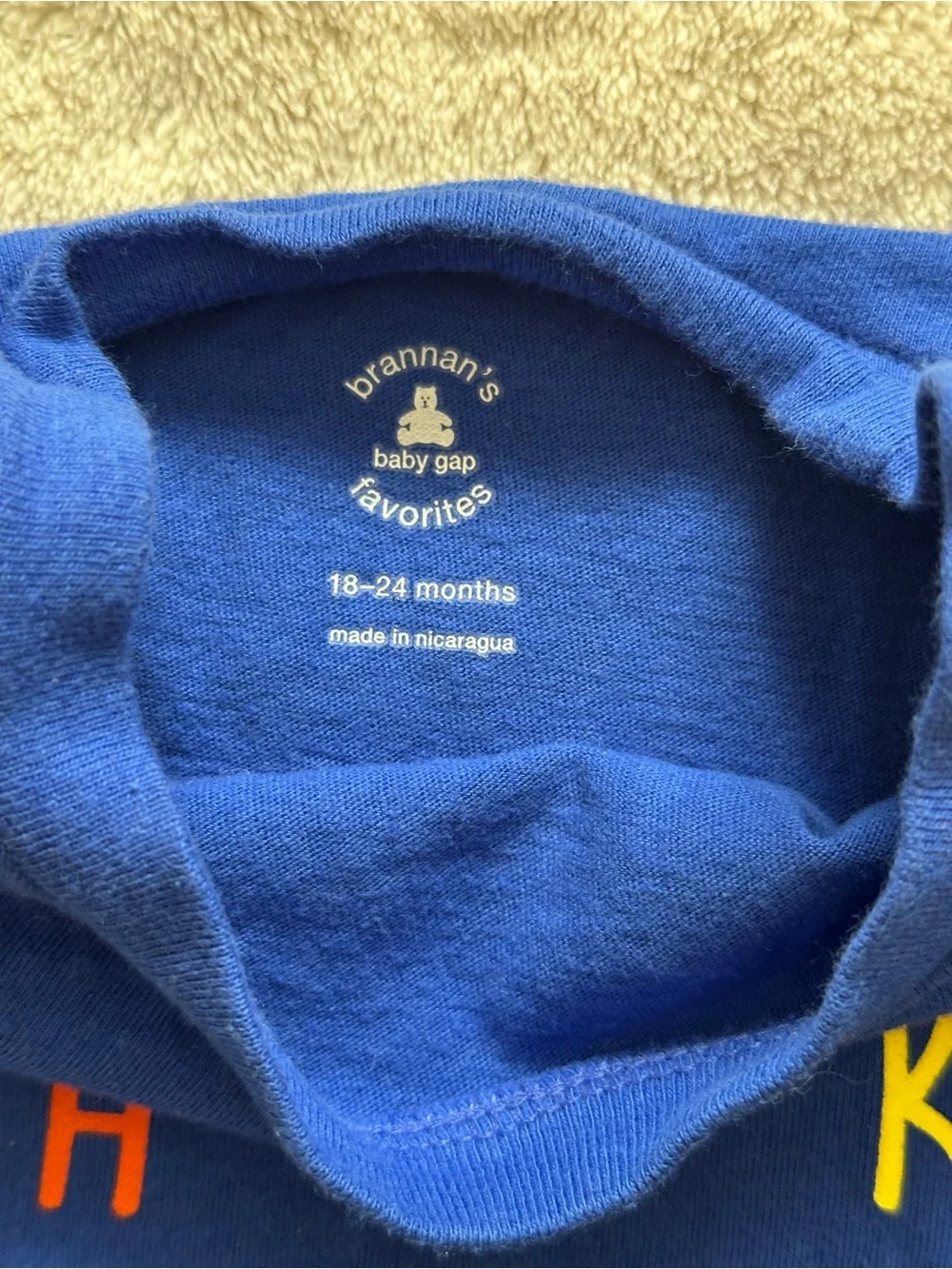 BabyGap Blue Alphabet Tee - 24M